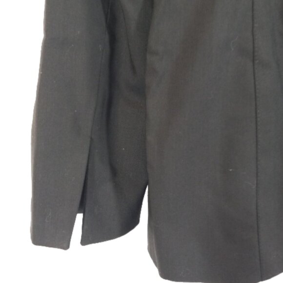 Zanella Blazer SZ 4 Black NWOT ITALY Hidden Button Row Nehru Collar  Lined - Picture 11 of 13